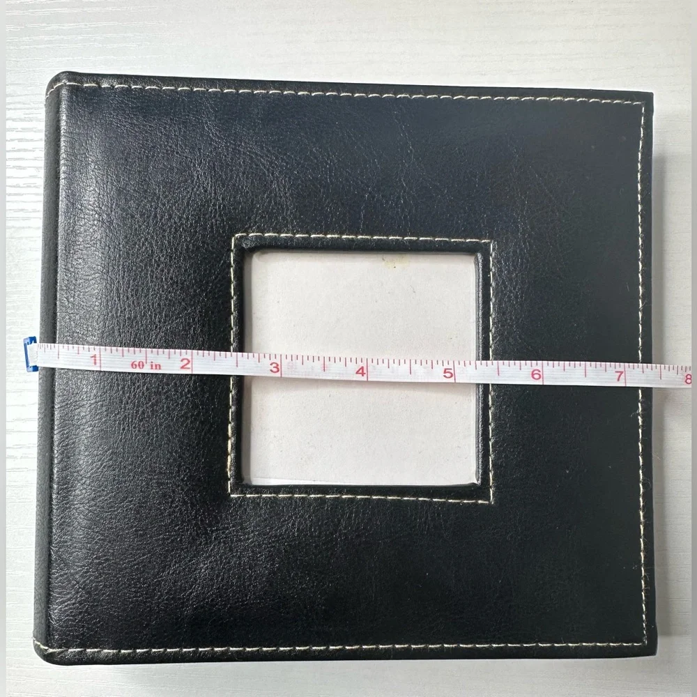 Black Photo Album with Stitch Lining